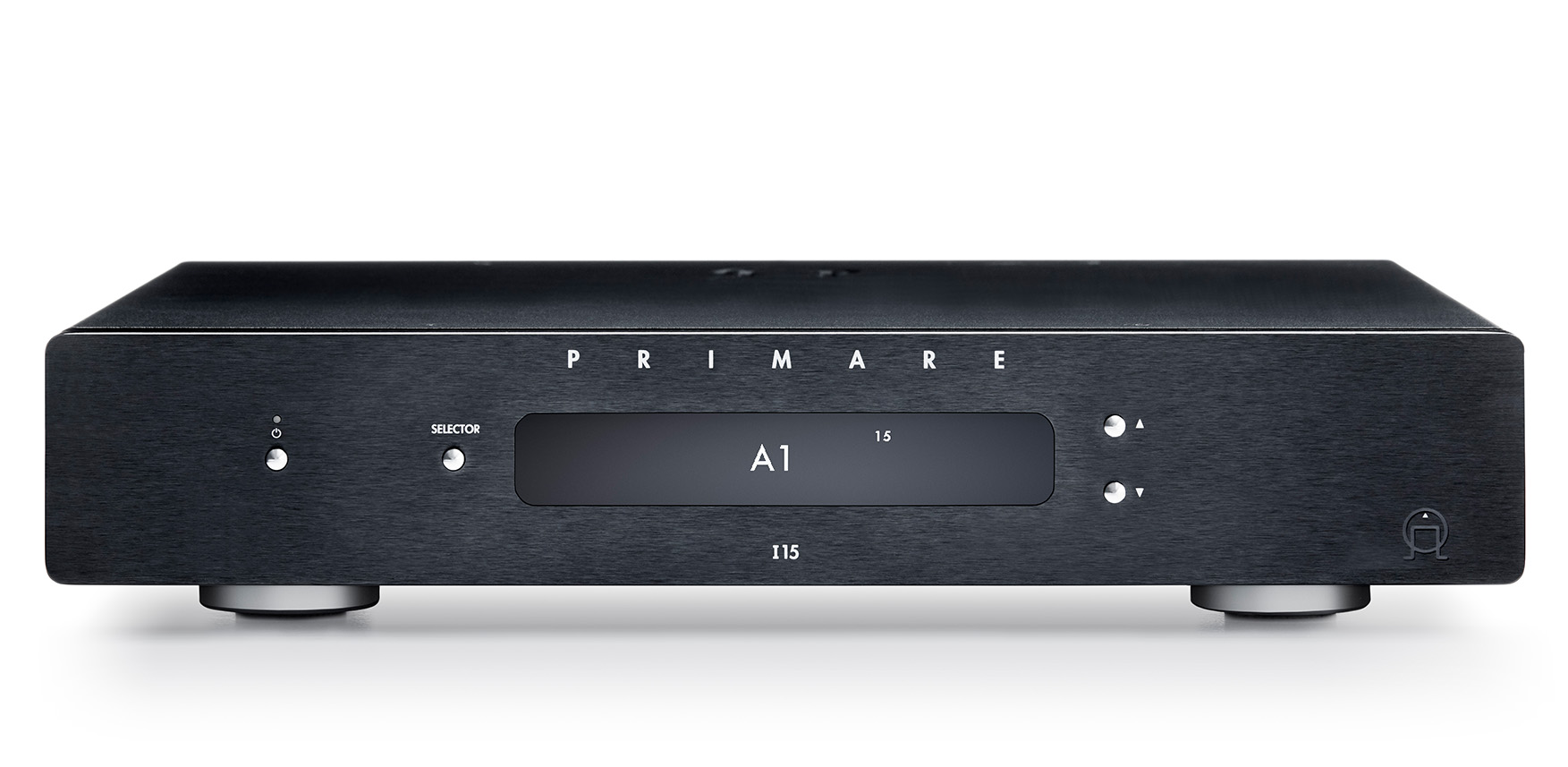 Primare I15MM integrated amplifier and MM phono stage front black